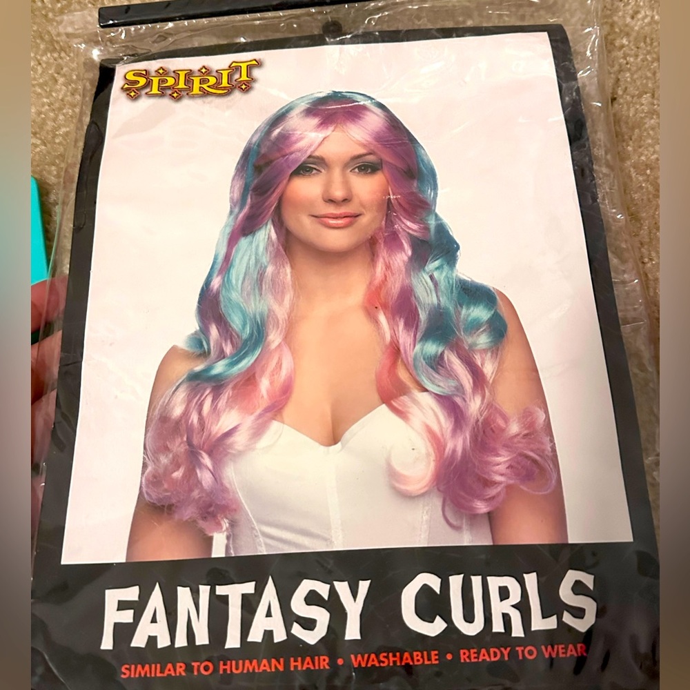 Fantasy curls wig mermaid unicorn my little pony